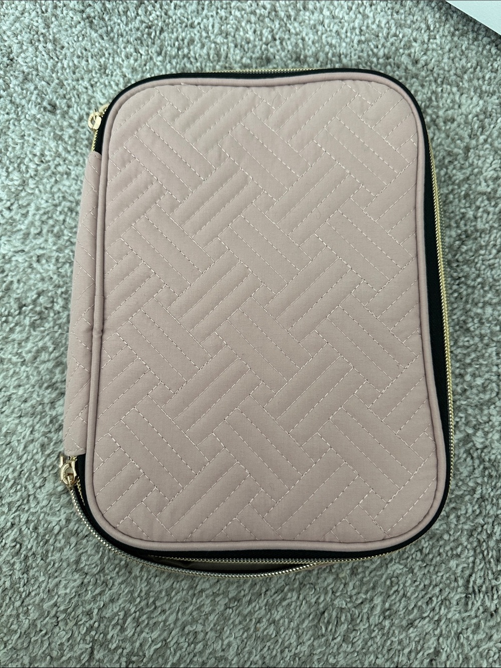 Quilted Pink Travel Organizer Bag